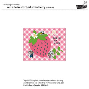 Lawn Fawn - Outside In STITCHED STRAWBERRY - Dies Set