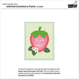 Lawn Fawn - STITCHED STRAWBERRY FRAME - Dies Set