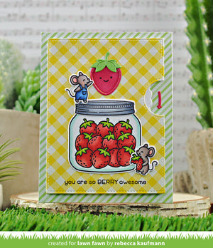 Lawn Fawn - How You Bean? STRAWBERRIES Add-On - Stamps set