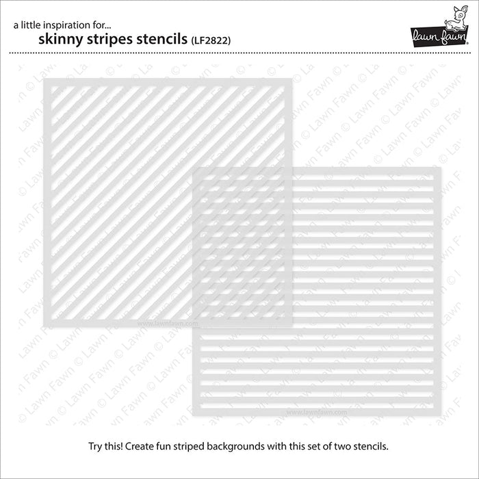 Lawn Fawn - SKINNY STRIPES - Lawn Clippings Stencil set