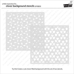 Lawn Fawn - CLOVER Background - Lawn Clippings Stencil set