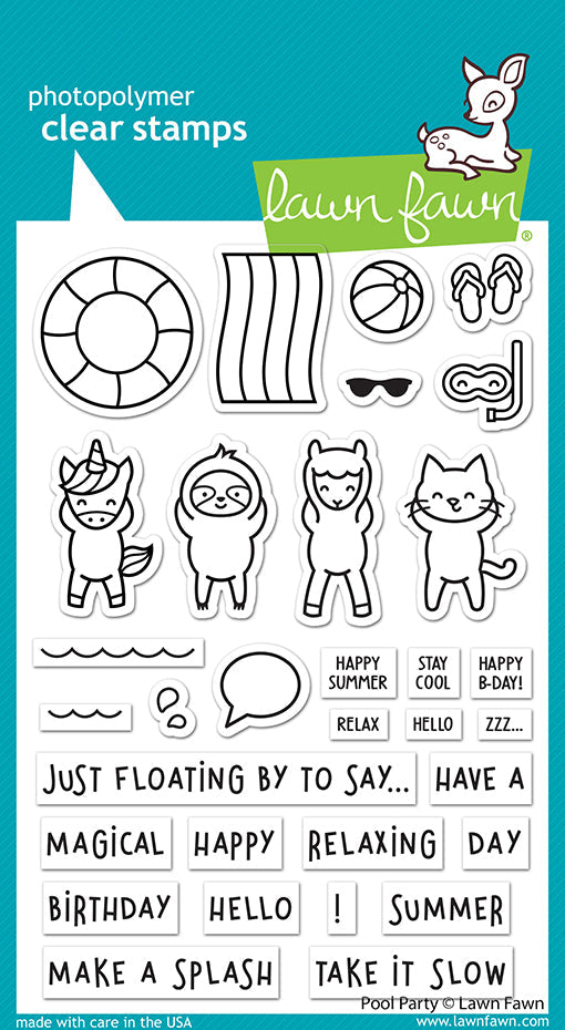 Lawn Fawn - POOL PARTY - Stamps set
