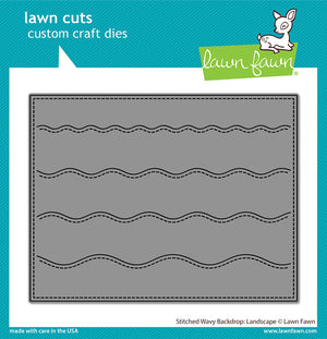 Lawn Fawn - STITCHED WAVY Backdrop: Landscape - Die