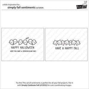 Lawn Fawn - SIMPLY FALL Sentiments - Stamps Set
