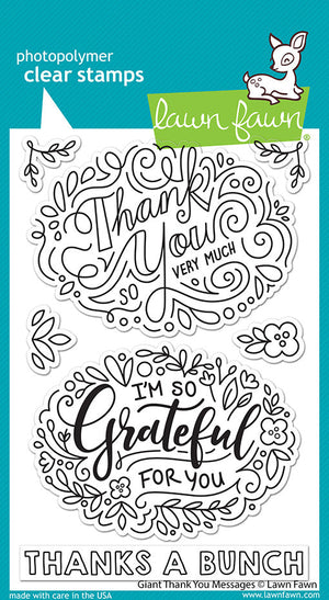 Lawn Fawn - GIANT THANK YOU MESSAGES - Stamps Set