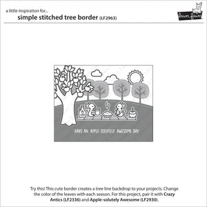 Lawn Fawn - SIMPLE STITCHED TREE Border - Dies Set