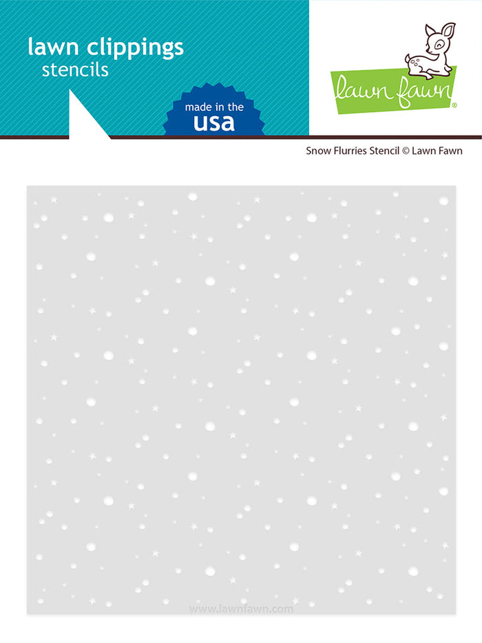 Lawn Fawn - SNOW FLURRIES BACKGROUND - Lawn Clippings - Stencil - 20% OFF!