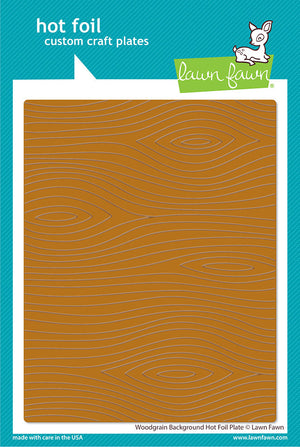 Lawn Fawn - WOODGRAIN BACKGROUND - Hot Foil Plates