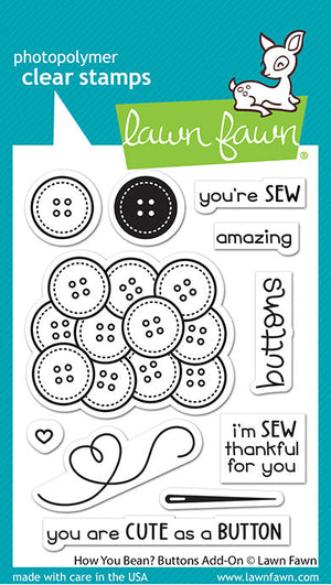 Lawn Fawn - How You Bean? BUTTONS Add-On - Stamps Set - 20% OFF!