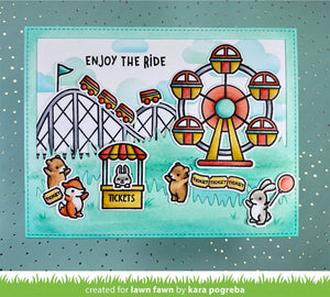 Lawn Fawn - COASTER CRITTERS FLIP-FLOP - Stamps Set