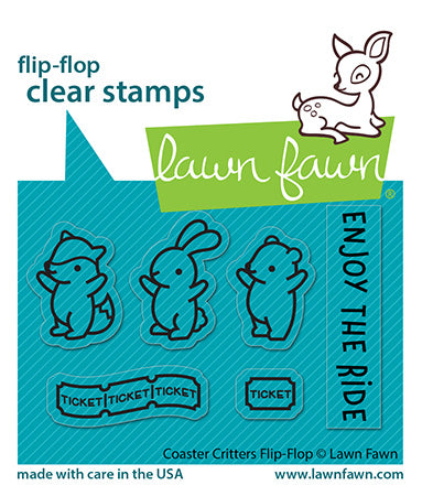 Lawn Fawn - COASTER CRITTERS FLIP-FLOP - Stamps Set