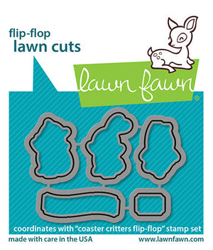 Lawn Fawn - COASTER CRITTERS FLIP-FLOP - Dies Set