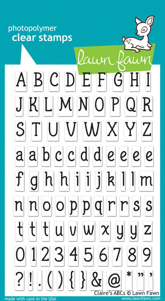 Lawn Fawn - Claire's ABCs - CLEAR STAMPS 91pc