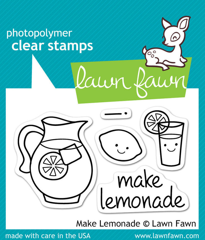 Lawn Fawn - MAKE LEMONADE - Clear STAMPS 5pc