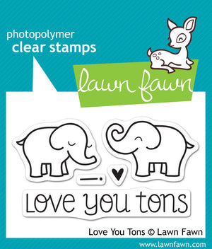 Lawn Fawn - Love You Tons - CLEAR STAMPS 5 pc - Hallmark Scrapbook - 1