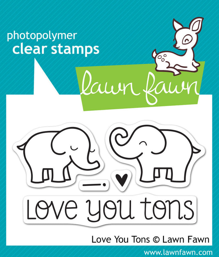 Lawn Fawn - Love You Tons - CLEAR STAMPS 5 pc
