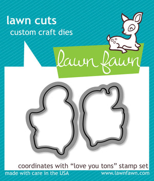 Lawn Fawn - Love You Tons - LAWN CUTS Dies 2 pc - Hallmark Scrapbook - 1