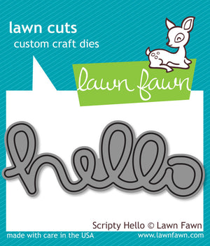 Lawn Fawn - Scripty Hello - LAWN CUTS Die 1 pc - Hallmark Scrapbook - 1