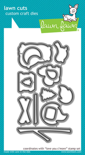 Lawn Fawn - Love You S'more - LAWN CUTS DIES 14 pc - Hallmark Scrapbook - 1