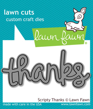 Lawn Fawn - Scripty Thanks - LAWN CUTS DIES 1 pc - Hallmark Scrapbook - 1