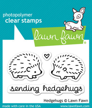 Lawn Fawn - Hedgehugs - CLEAR STAMPS 4 pc - Hallmark Scrapbook - 1