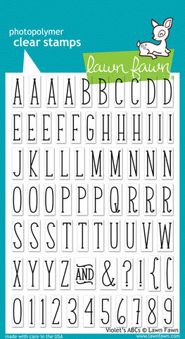 Lawn Fawn - Violet's ABC's - CLEAR STAMPS 73pc - Hallmark Scrapbook - 1