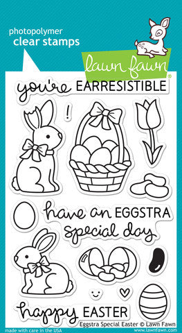 Lawn Fawn - EGGSTRA SPECIAL EASTER - Clear STAMPS 15pc - Hallmark Scrapbook - 1