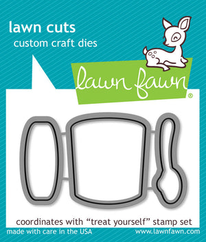 Lawn Fawn - TREAT YOURSELF - Lawn Cuts DIES 3pc - Hallmark Scrapbook - 1