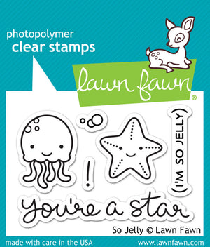 Lawn Fawn - SO JELLY - Clear STAMPS 6pc - Hallmark Scrapbook
