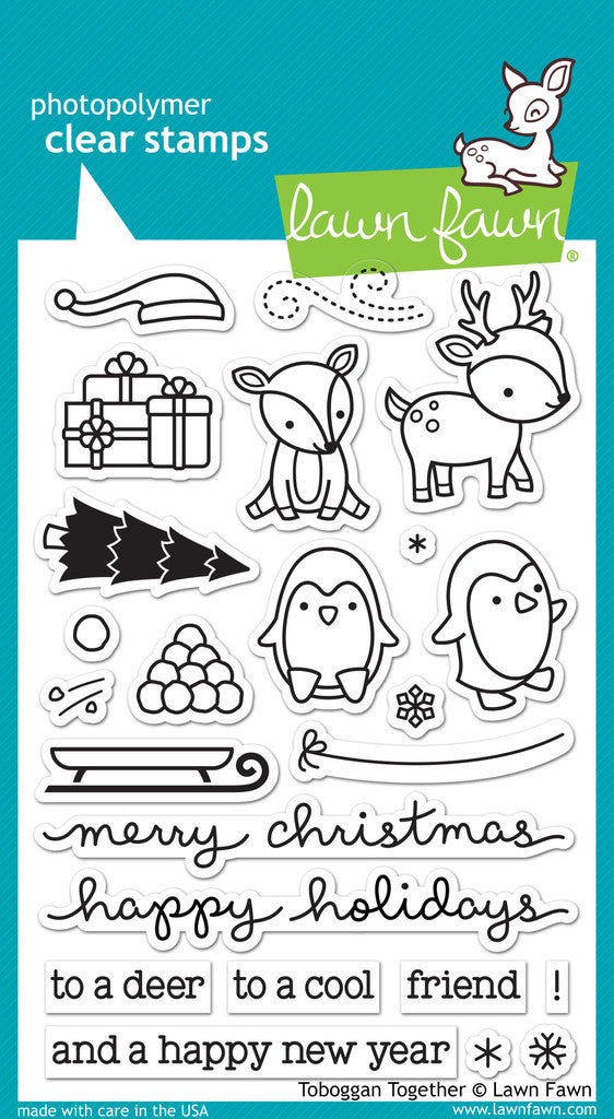 Lawn Fawn - TOBOGGAN TOGETHER - Clear Stamps set *