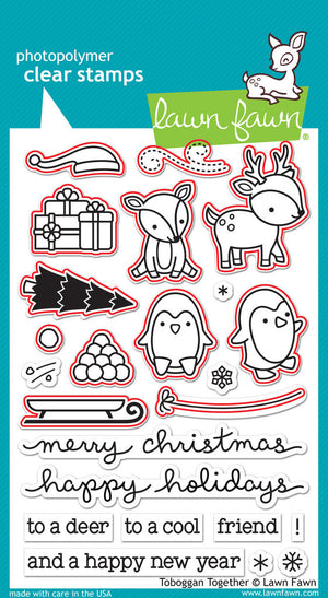 Lawn Fawn - TOBOGGAN TOGETHER - Lawn Cuts DIES - Hallmark Scrapbook - 2