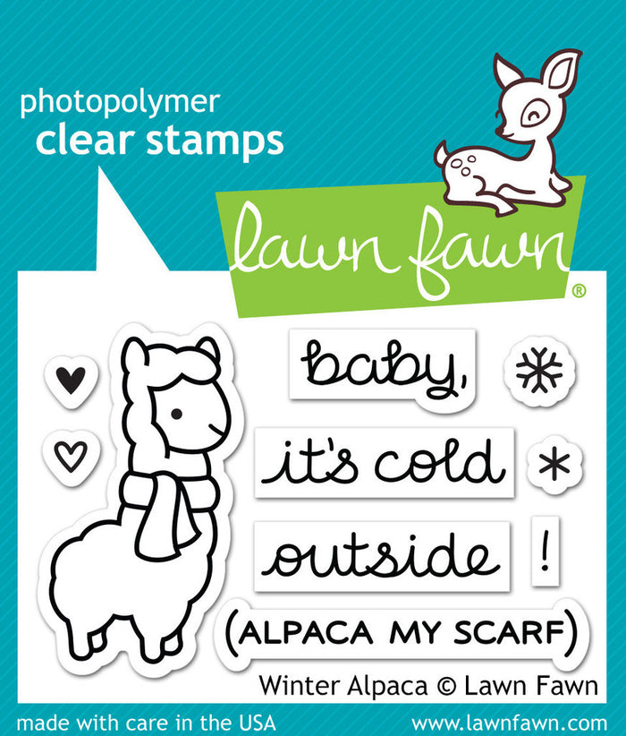Lawn Fawn - WINTER ALPACA - Clear Stamps set *