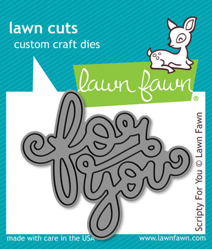 Lawn Fawn - SCRIPTY FOR YOU - Lawn Cuts DIES - Hallmark Scrapbook