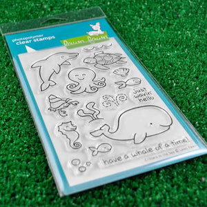 Lawn Fawn - Critters in the Sea - CLEAR STAMPS 18 pc - Hallmark Scrapbook - 5