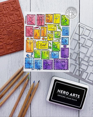 Hero Arts - JUMBLE MAIL Background - Cling Rubber Stamp