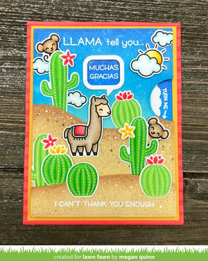 Lawn Fawn - LLAMA TELL YOU - Clear Stamps Set