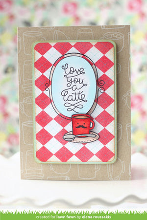 Lawn Fawn - Love You A Latte - CLEAR STAMPS 25 pc - Hallmark Scrapbook - 3