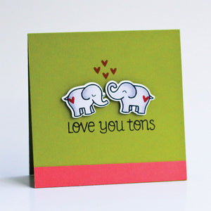 Lawn Fawn - Love You Tons - CLEAR STAMPS 5 pc - Hallmark Scrapbook - 10