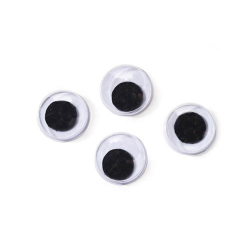 Darice - Paste on MOVEABLE, WIGGLE EYES - 7mm BLACK and White - 144 pieces - 25% OFF!