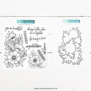 Concord & 9th - MEADOW BLOSSOMS - Stamps and Dies BUNDLE Set