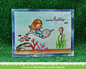 Lawn Fawn - MERMAID FOR YOU - Stamps set - Hallmark Scrapbook - 9