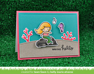 Lawn Fawn - MERMAID FOR YOU - Stamps set - Hallmark Scrapbook - 11