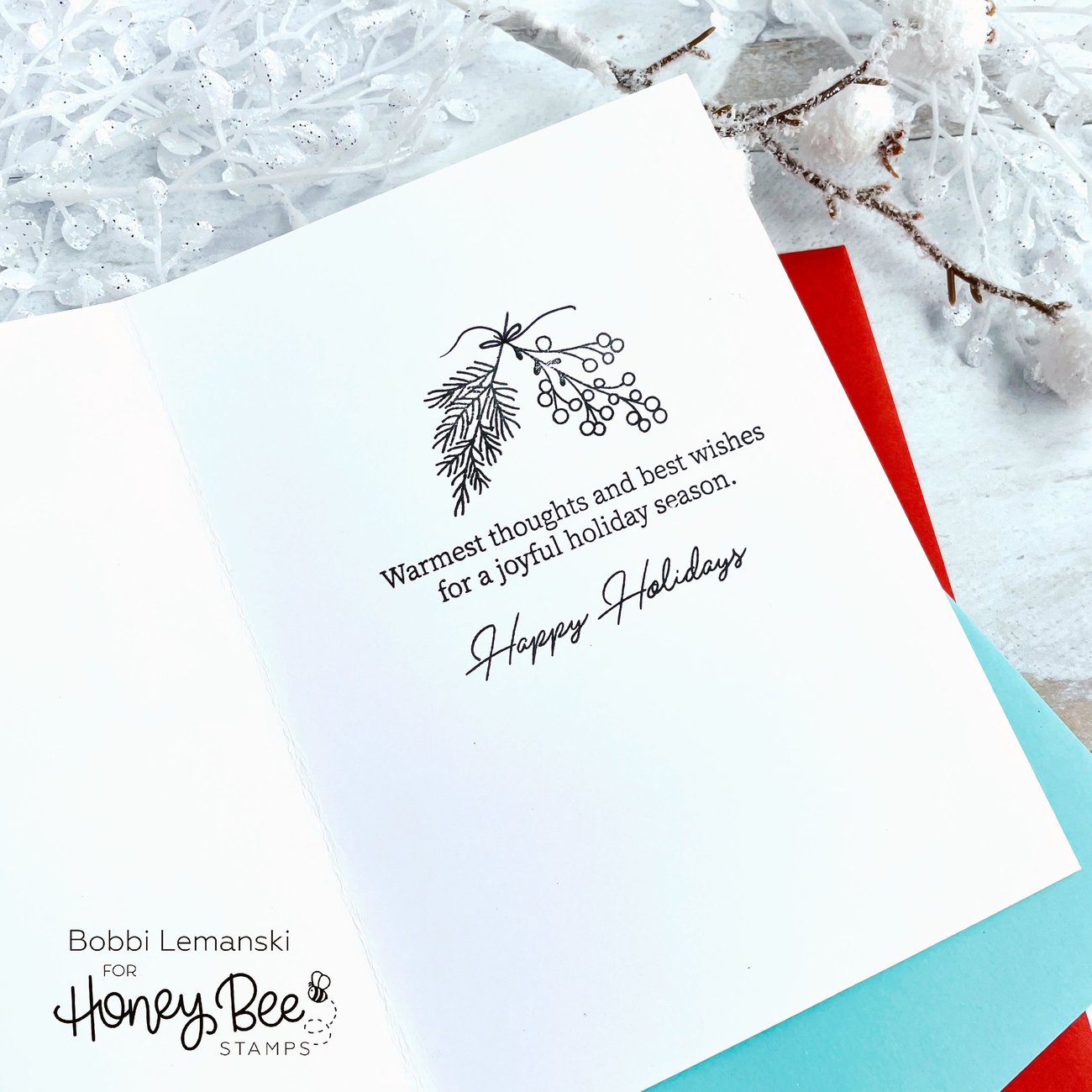 Honey Bee - Inside HOLIDAY Sentiments - Dies Set