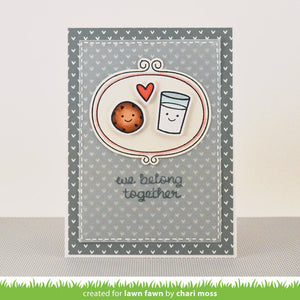 Lawn Fawn - Milk and Cookies - CLEAR STAMPS 16 pc - Hallmark Scrapbook - 4
