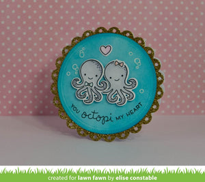 Lawn Fawn - Small FANCY SCALLOPED CIRCLE Stackable - LAWN CUTS Dies - Hallmark Scrapbook - 7