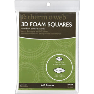 Thermo Web FOAM SQUARES Combo Pak 440 pc Dimensionals Adhesive - Hallmark Scrapbook - 1