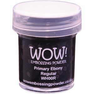 WOW! - Primary EBONY Embossing Powder - Black - Hallmark Scrapbook - 1
