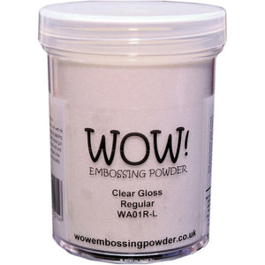 WOW! - CLEAR GLOSS Embossing Powder, Large Jar 160ml (5.33oz) - Hallmark Scrapbook - 1