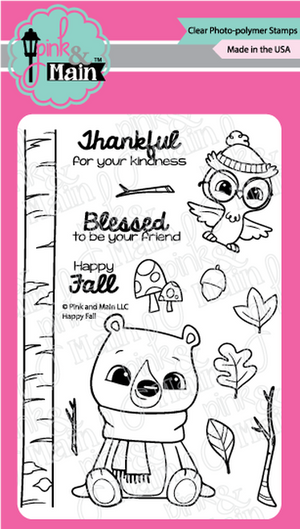 Pink & Main - HAPPY FALL - Clear Stamp Set - 20% OFF!