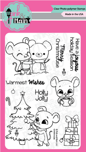Pink & Main -  CHRISTMOUSE  - Clear Stamp Set